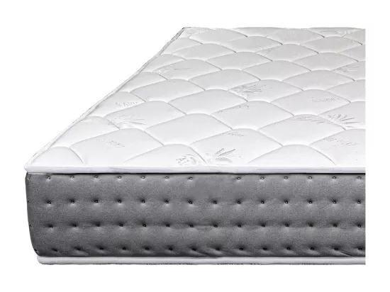 Matelas à ressorts ensachés ALIAC 140x190 cm, en mousse Haute Densité, ferme, avec face été/hiver, épaisseur 24cm