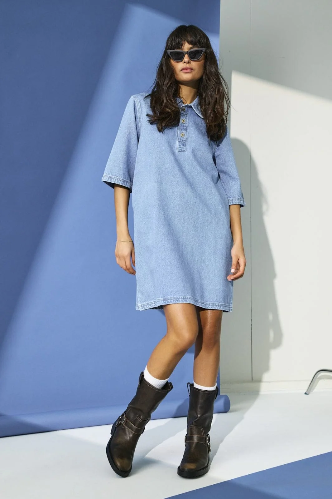 Only Onlgry S/S Dress Azg 4622385 light blue denim