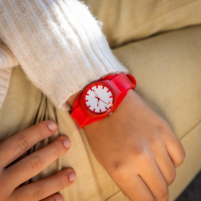 Montre Femme CHTIME bracelet Silicone Rouge