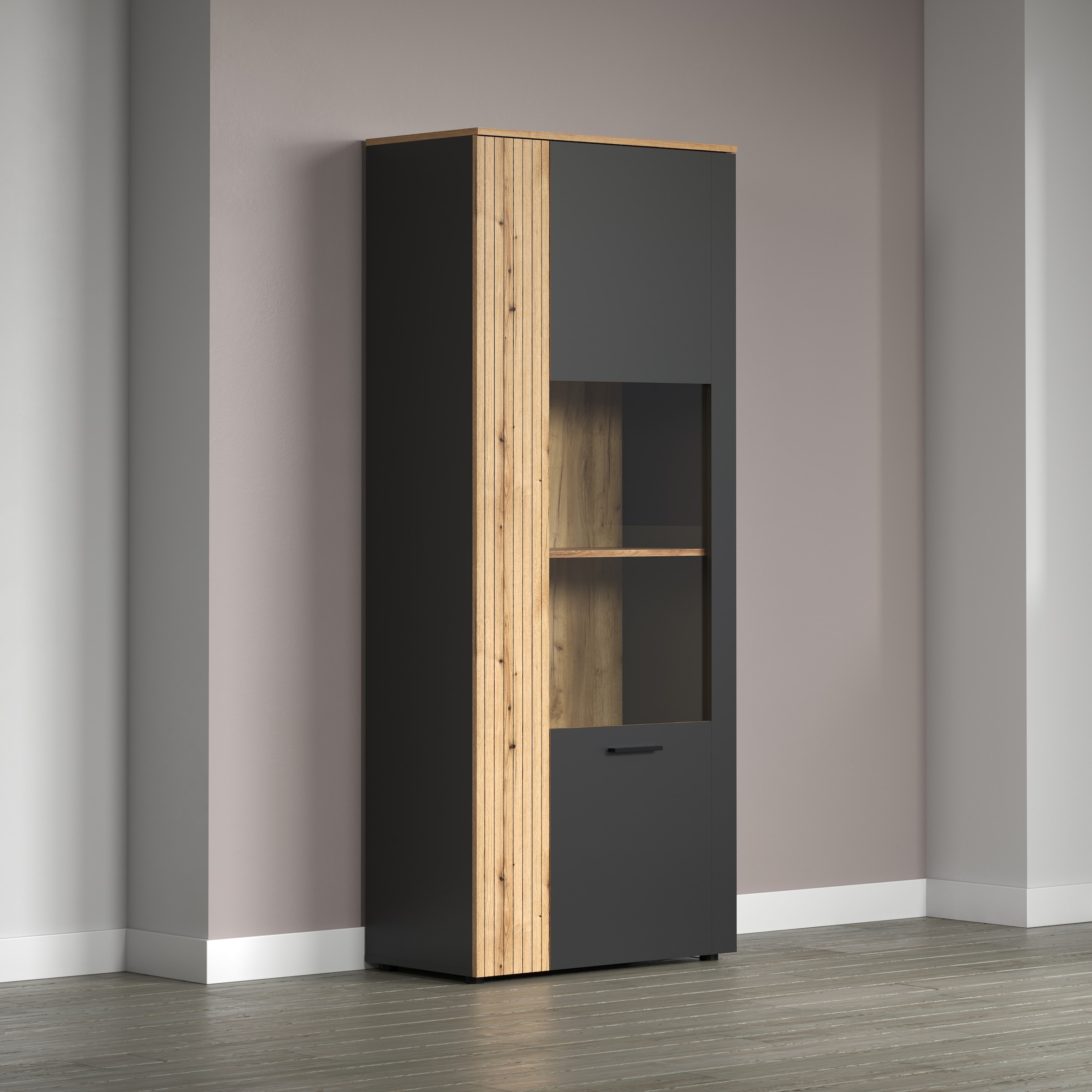 INOSIGN Standvitrine »Estepona« 1 Stk. tlg. Standvitrine mit 2 Türen - (B/T/H) 80/42/195 cm