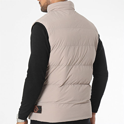 Doudoune Sans Manches Beige