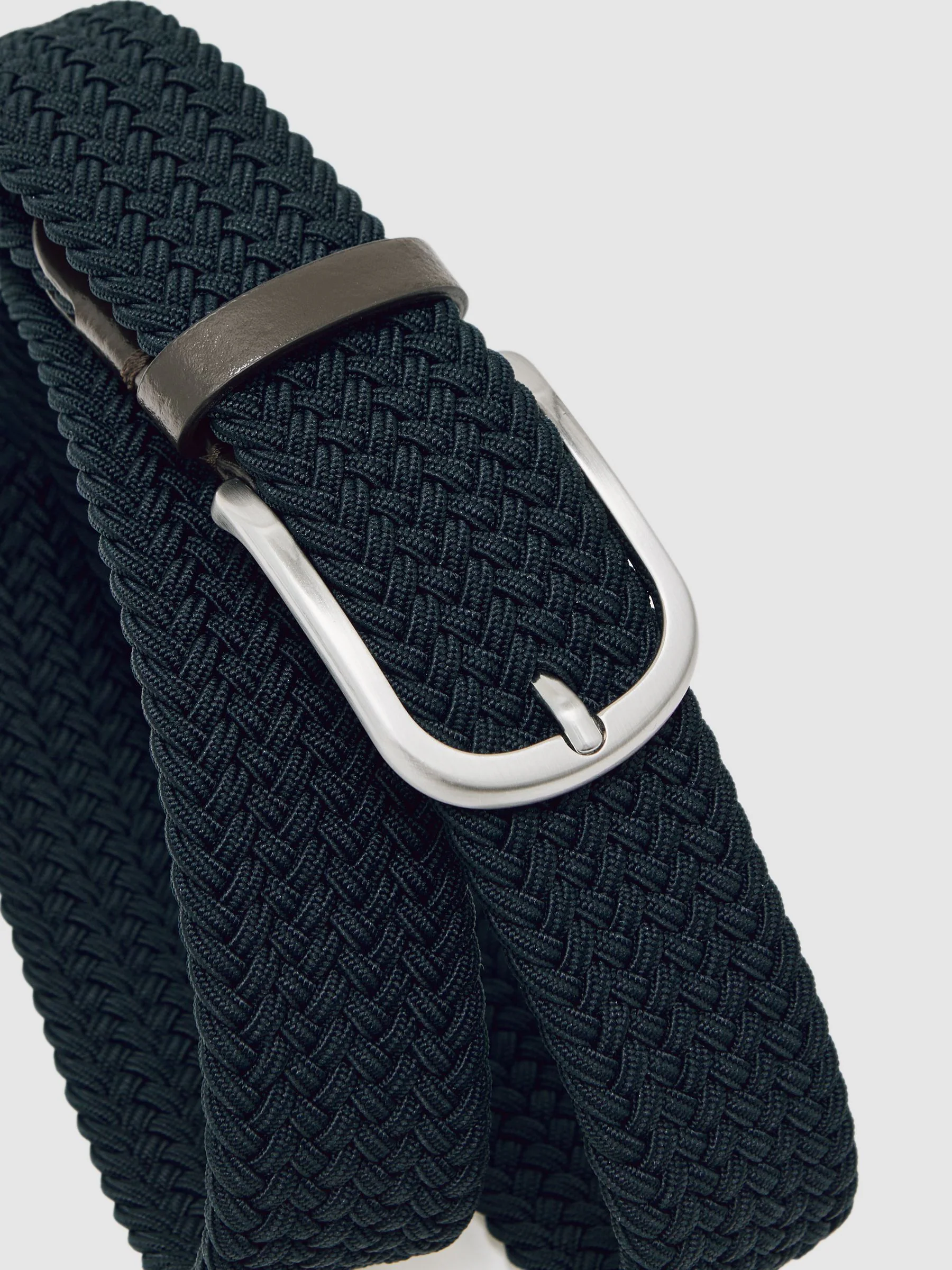 Marineblauw - Reiss Elmont Basket Weave Belt
