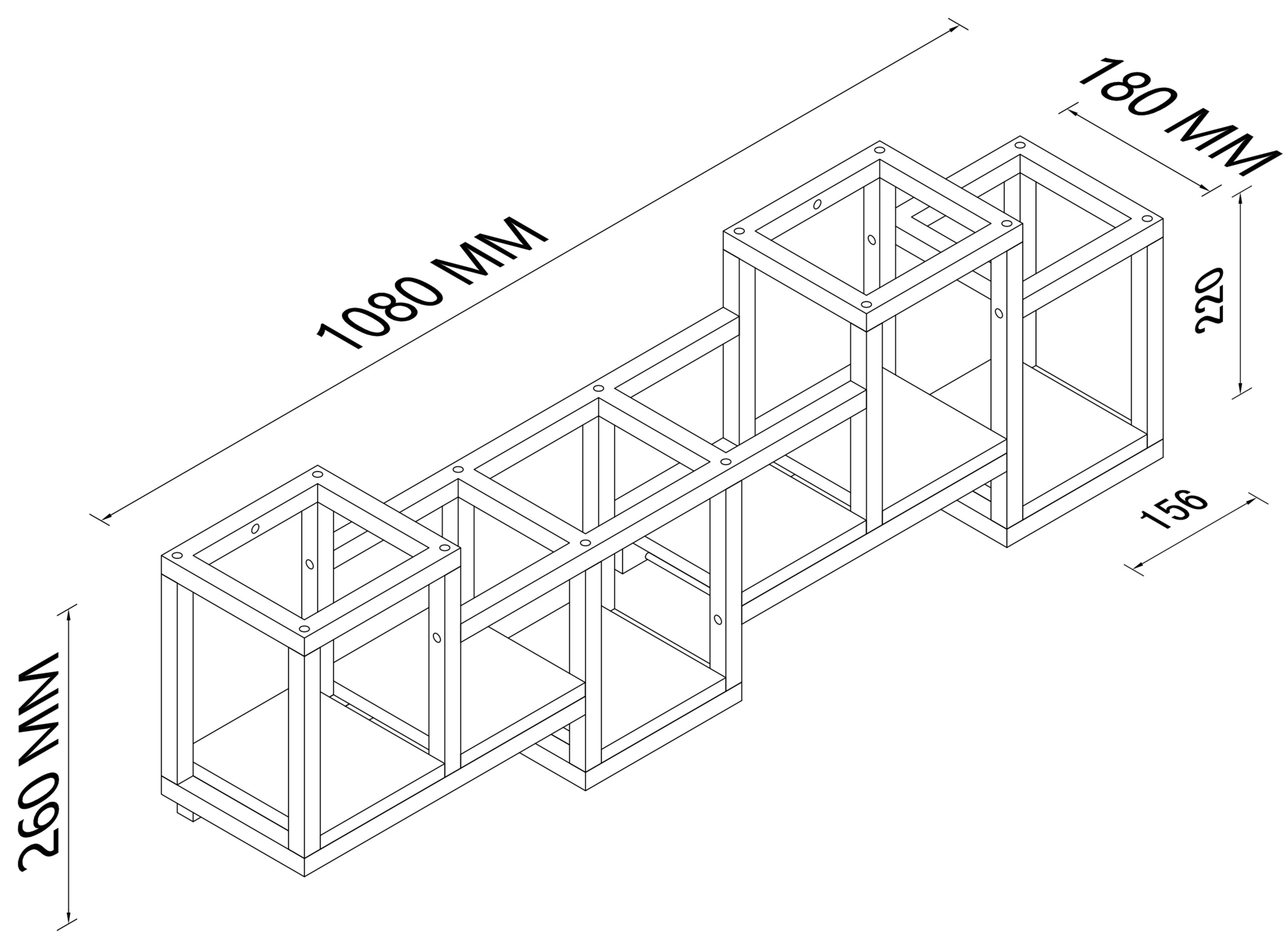 VCM Holz Wandregal Wandboard Küche Gewürze Gläser Kolari M