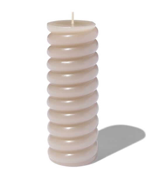 bougie cylindrique nervurée 5,5 x 15 verte