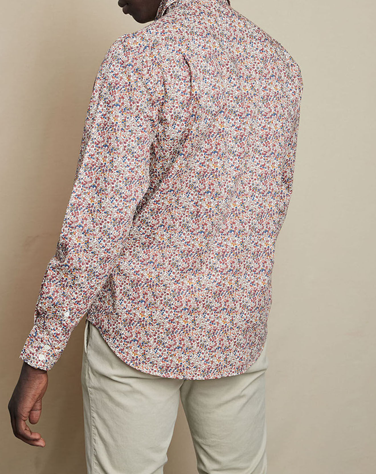 Hartford Chemise regular Paul à fleurs écru/bordeaux/jaune/bleu
