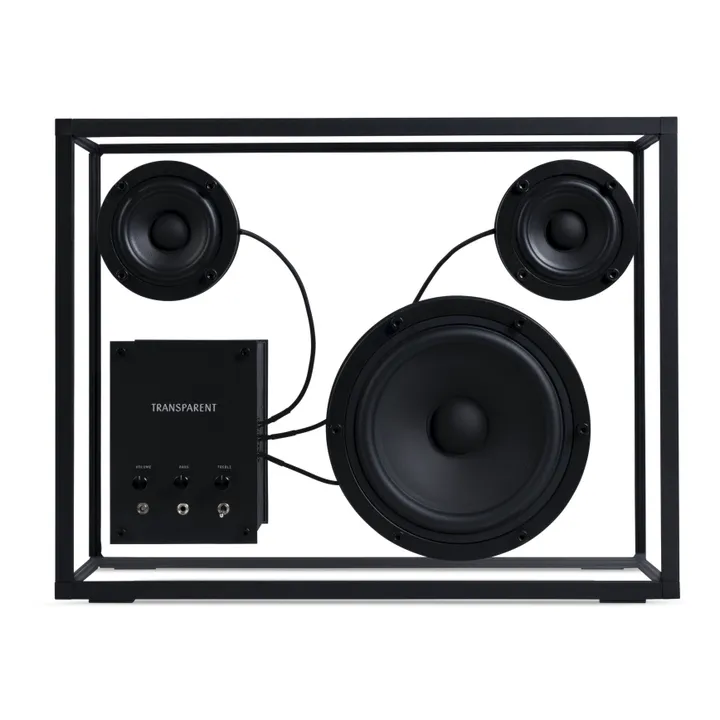 Transparent Speaker Enceinte en verre trempé | Noir
