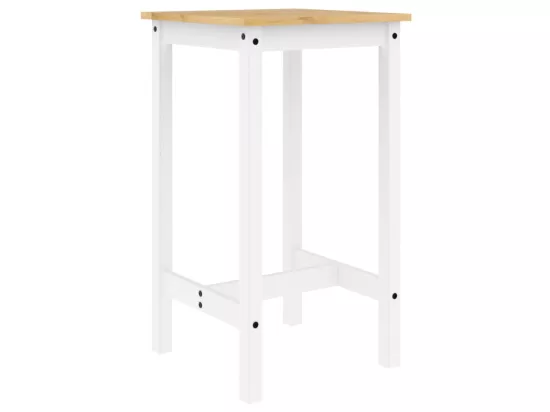 Ensemble de bar 3 pcs Blanc Bois de pin massif