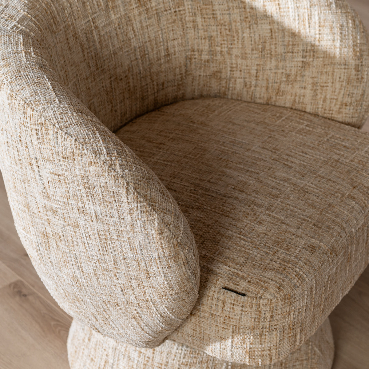 Bronx71 Fauteuil Lenn draaibaar chenille beige