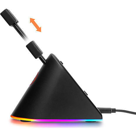 Deltaco GAM-044-RGB museledningsholder - sort