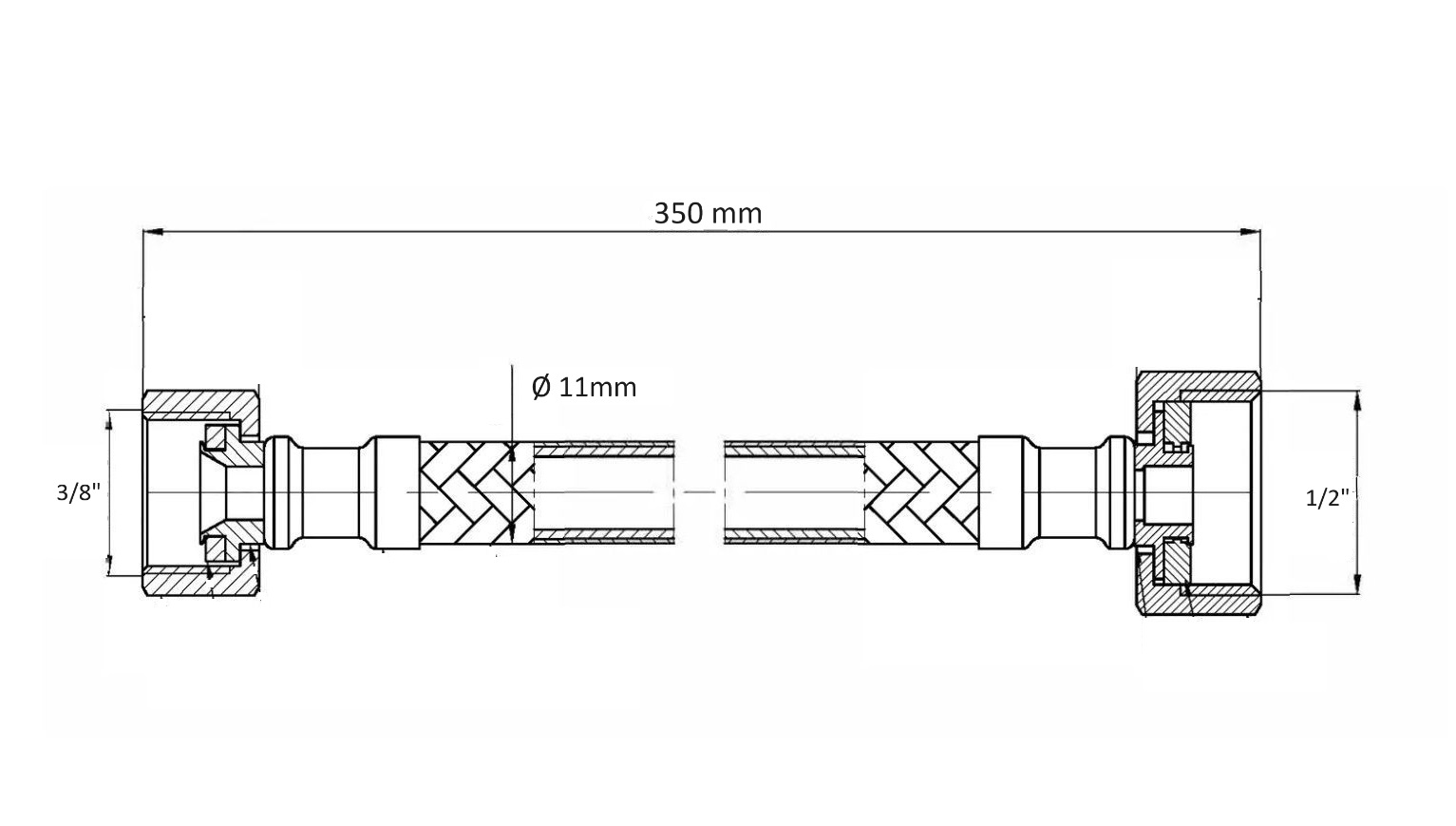 Best Design Nancy flexibele aansluitslang 35cm 1/2