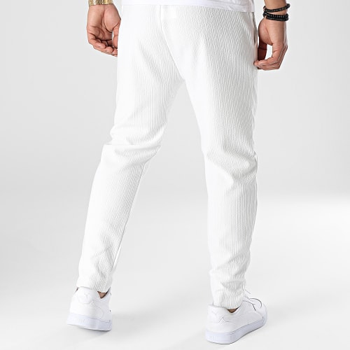Pantalon Jogging Texturé 7347 Blanc