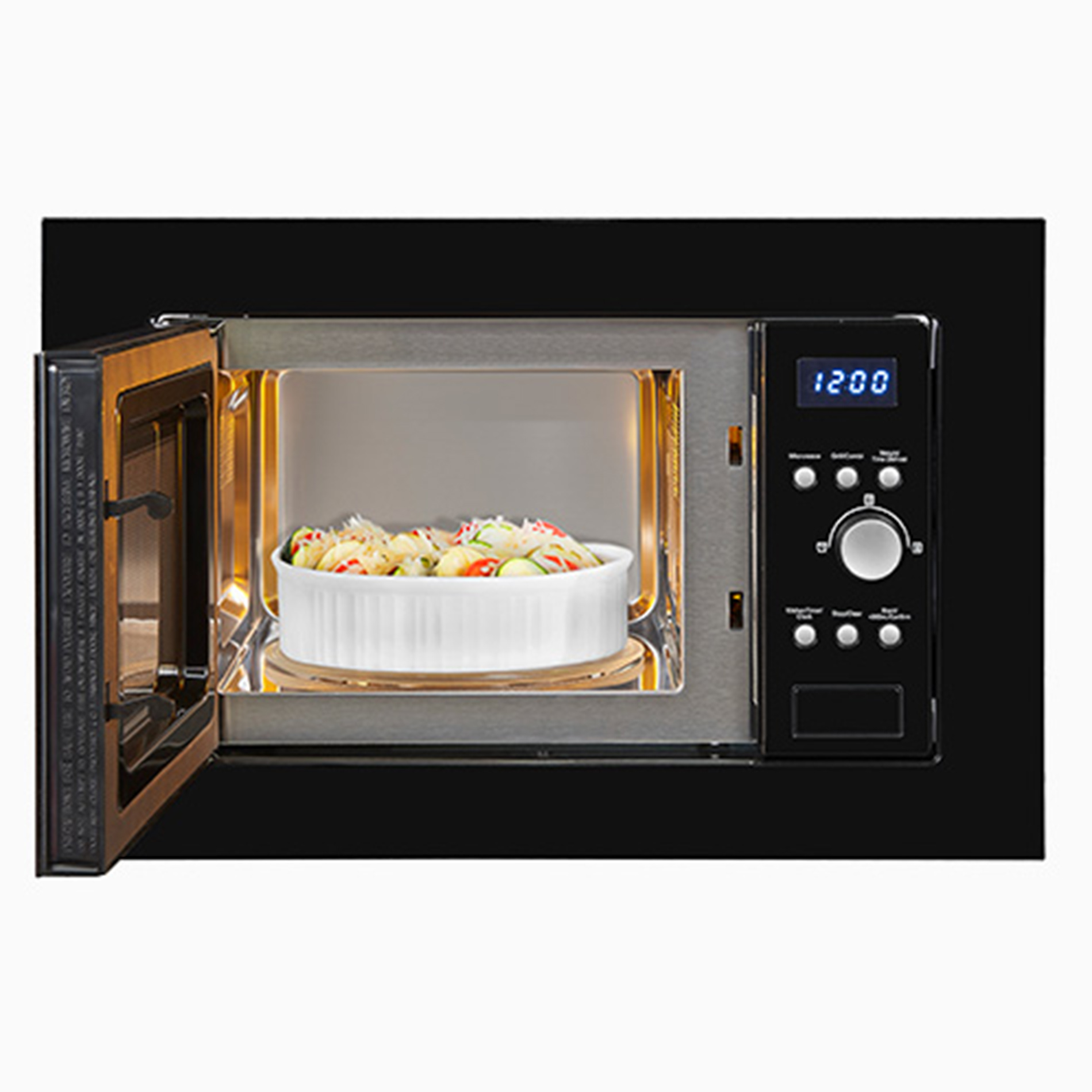 EXQUISIT Einbau-Mikrowelle EMW 1770-G-D-030 - schwarz - 20 Liter