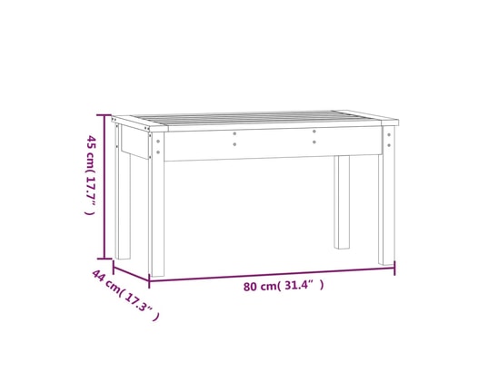 VIDAXL - Banc de jardin 80x44x45 cm bois massif de douglas