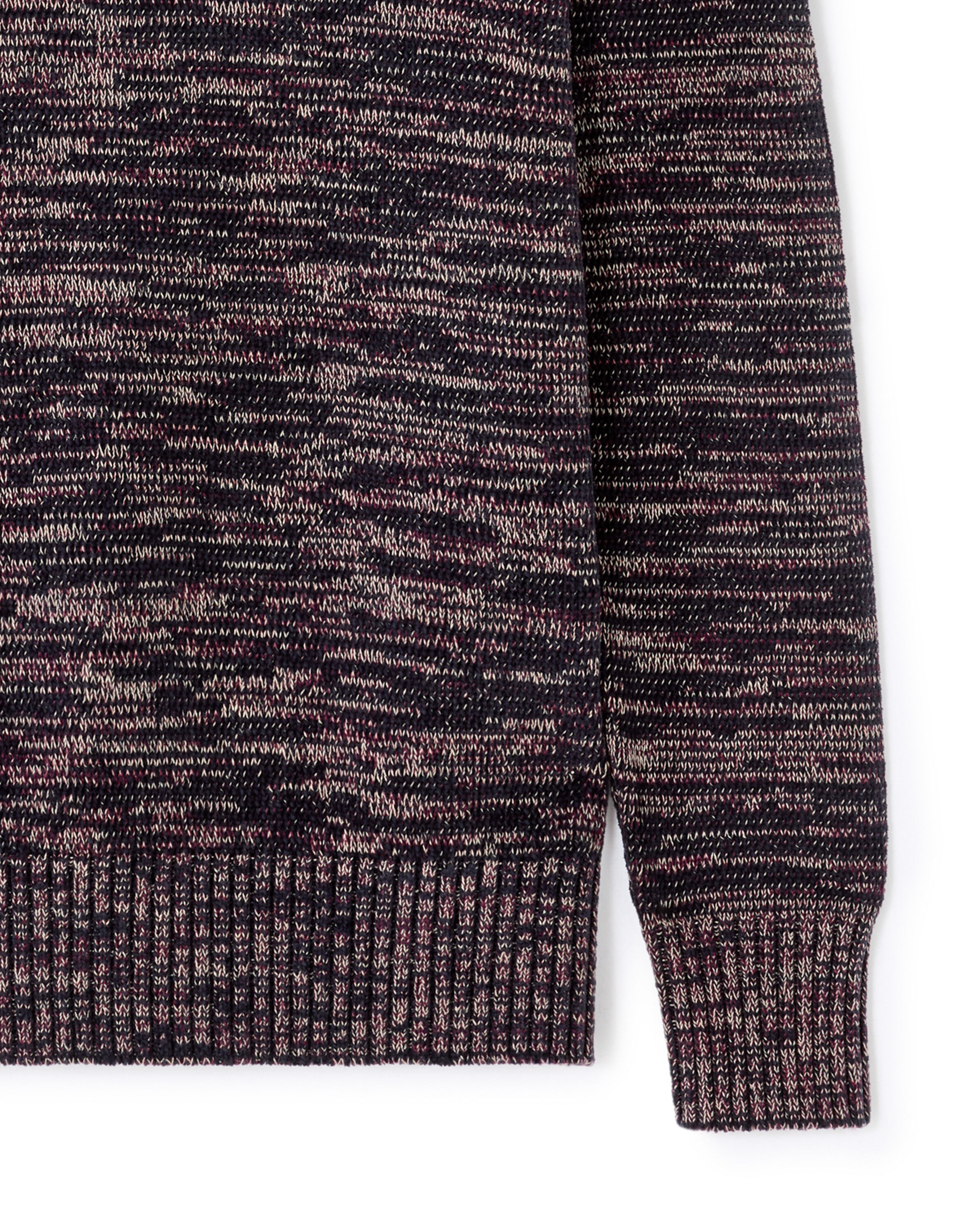 Pull col rond 100% coton de chenille - marine