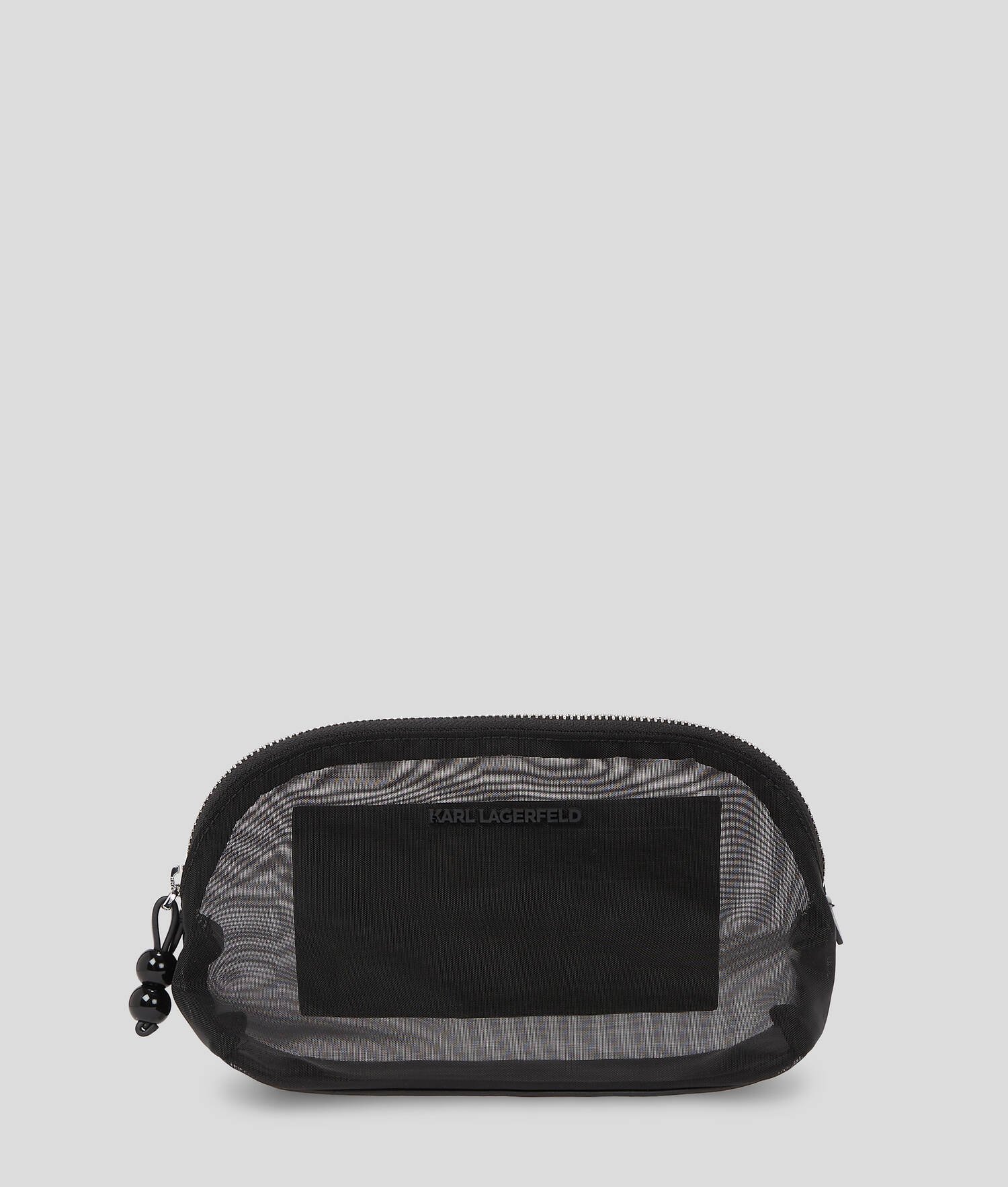 POCHETTE DE PLAGE EN MESH AVEC LOGO KARL - Noir