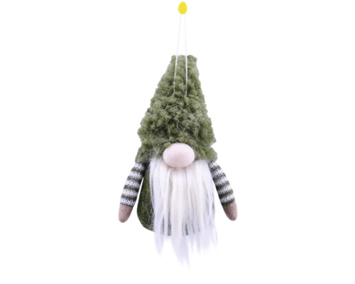 Decoratief figuur Santa Lafiora 8 x 5 x 17 cm groen