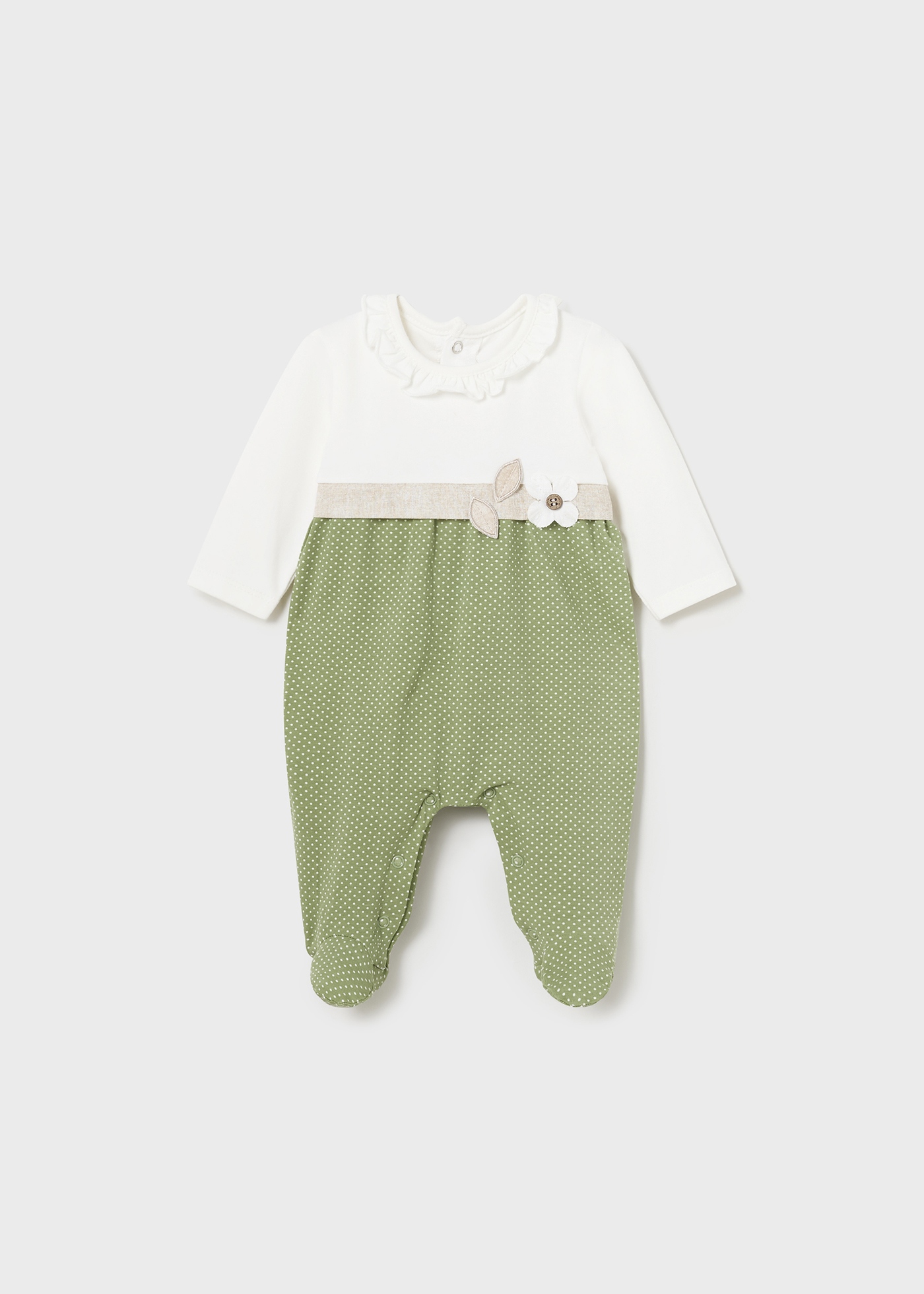 Conjunto de 2 macacões compridos Better Cotton para recém-nascidos, rosa.