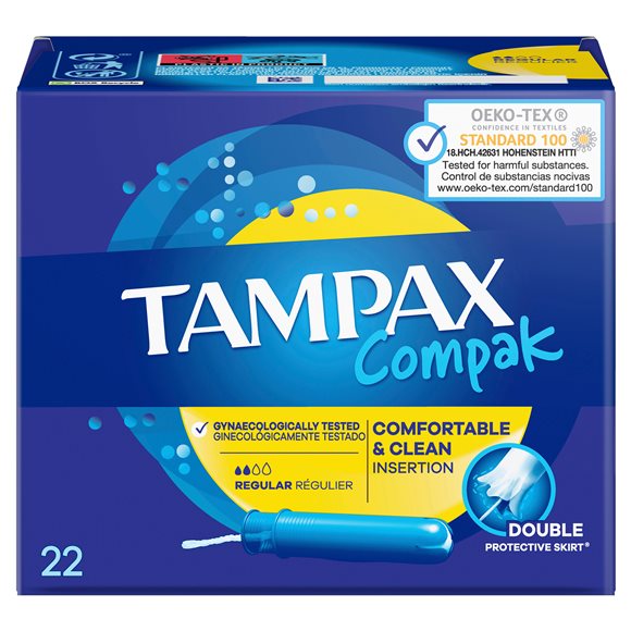 TAMPAX Tampons<br>22 Stück, Compak Regular