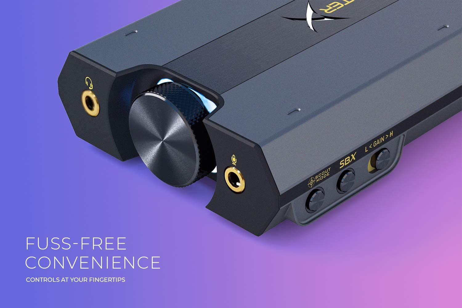 Sound BlasterX G6 Externe Soundkarte / 7.1 HD-DAC Verstärker für Gaming und Hi-Res Audio   Lautstärkeregler (70SB177000000) - Schwarz