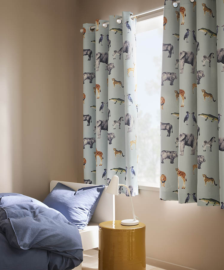 Wildlife lysdempende gardin 140x160