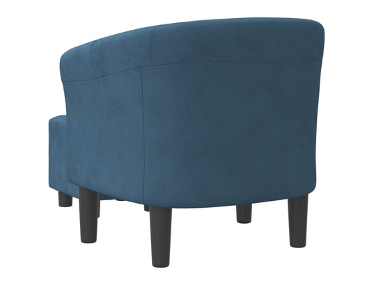 VIDAXL - Fauteuil cabriolet avec repose-pied bleu foncé velours