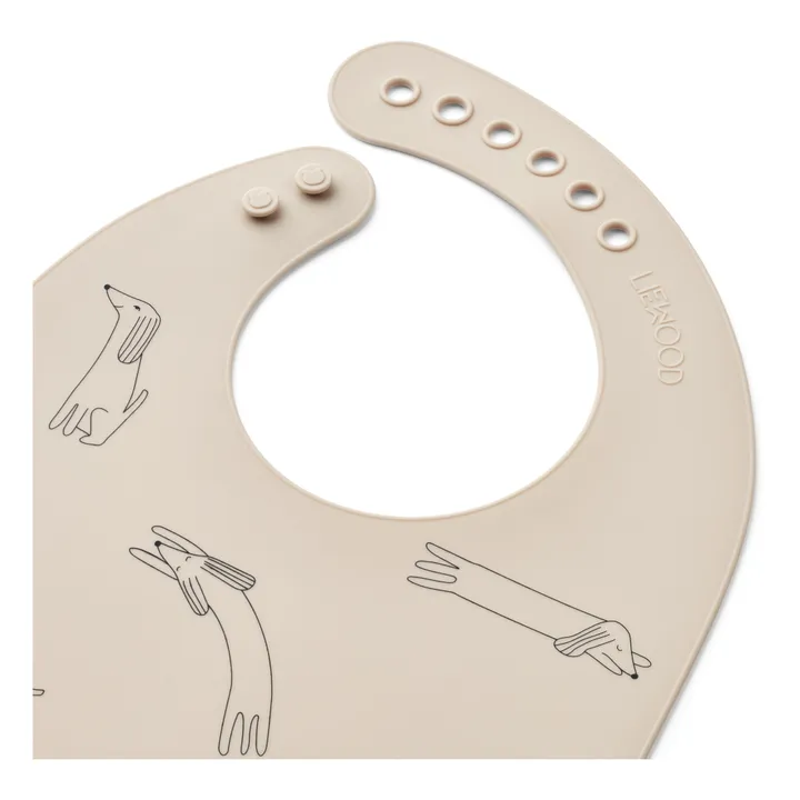 Liewood Bavoirs Tilda en silicone - Set de 2 | Dog/Sandy