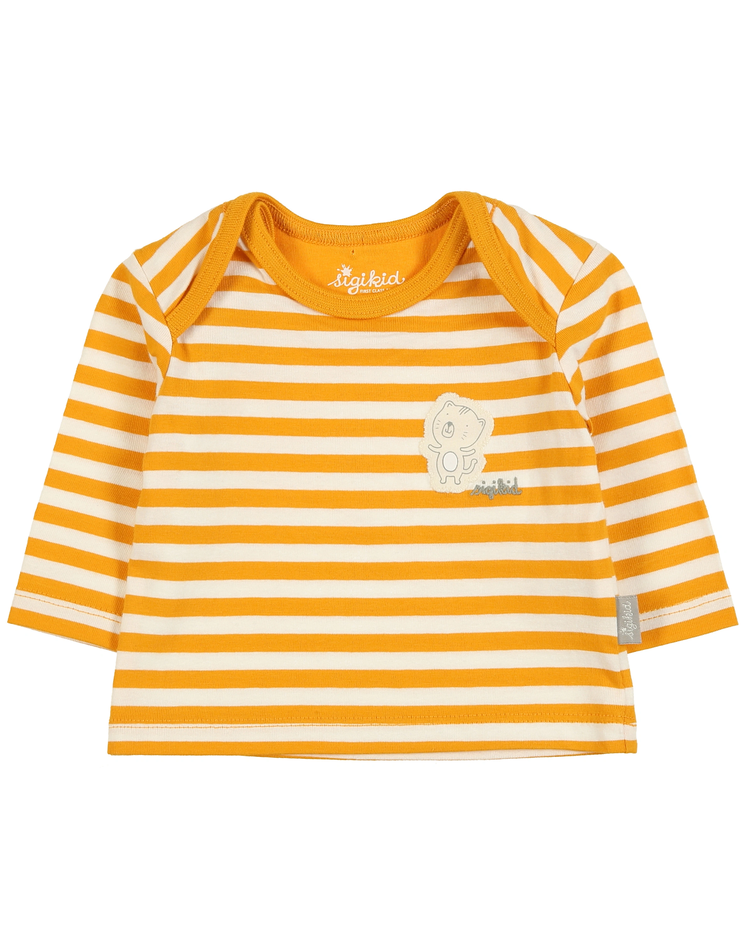 Langarmshirt TIGER gestreift in gelb/weiß