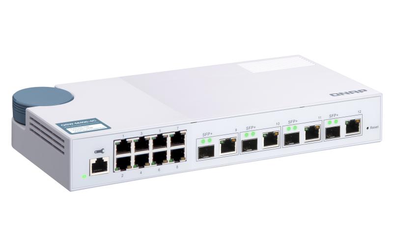 SFP+ Switch QSW-M408-4C 12 Port<br>QNAP QSW-M408-4C, Switch 8-Port 1GbE