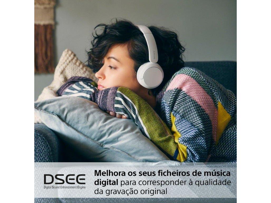 AUSCULTADORES SEM FIO SONY WHCH520W BRANCO