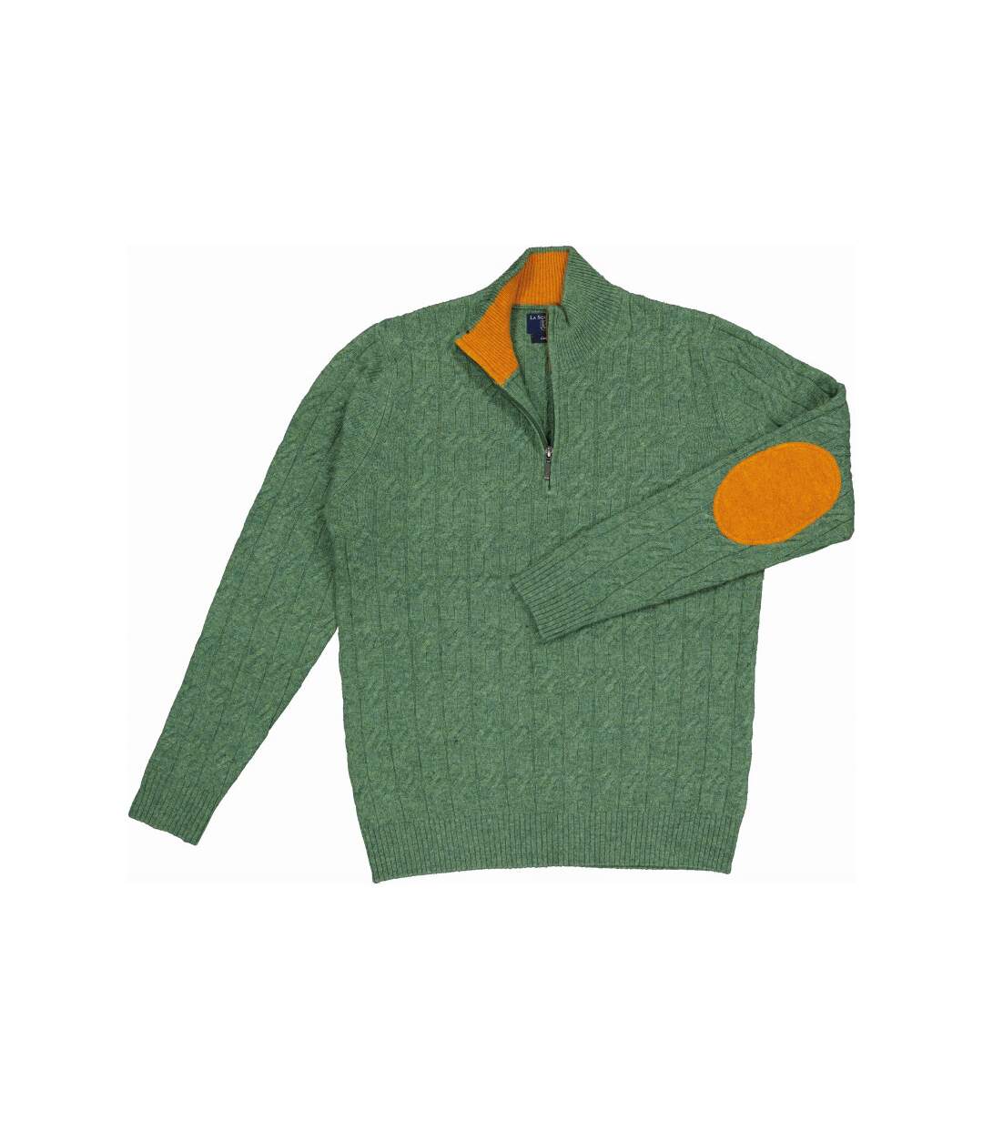 Pull torsadé col zippé