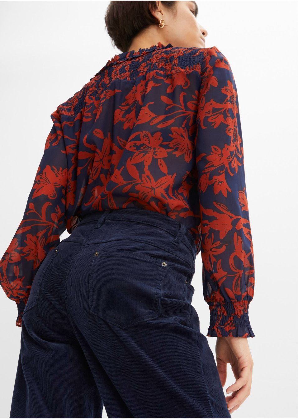 Pantalon velours côtelé style Marlène