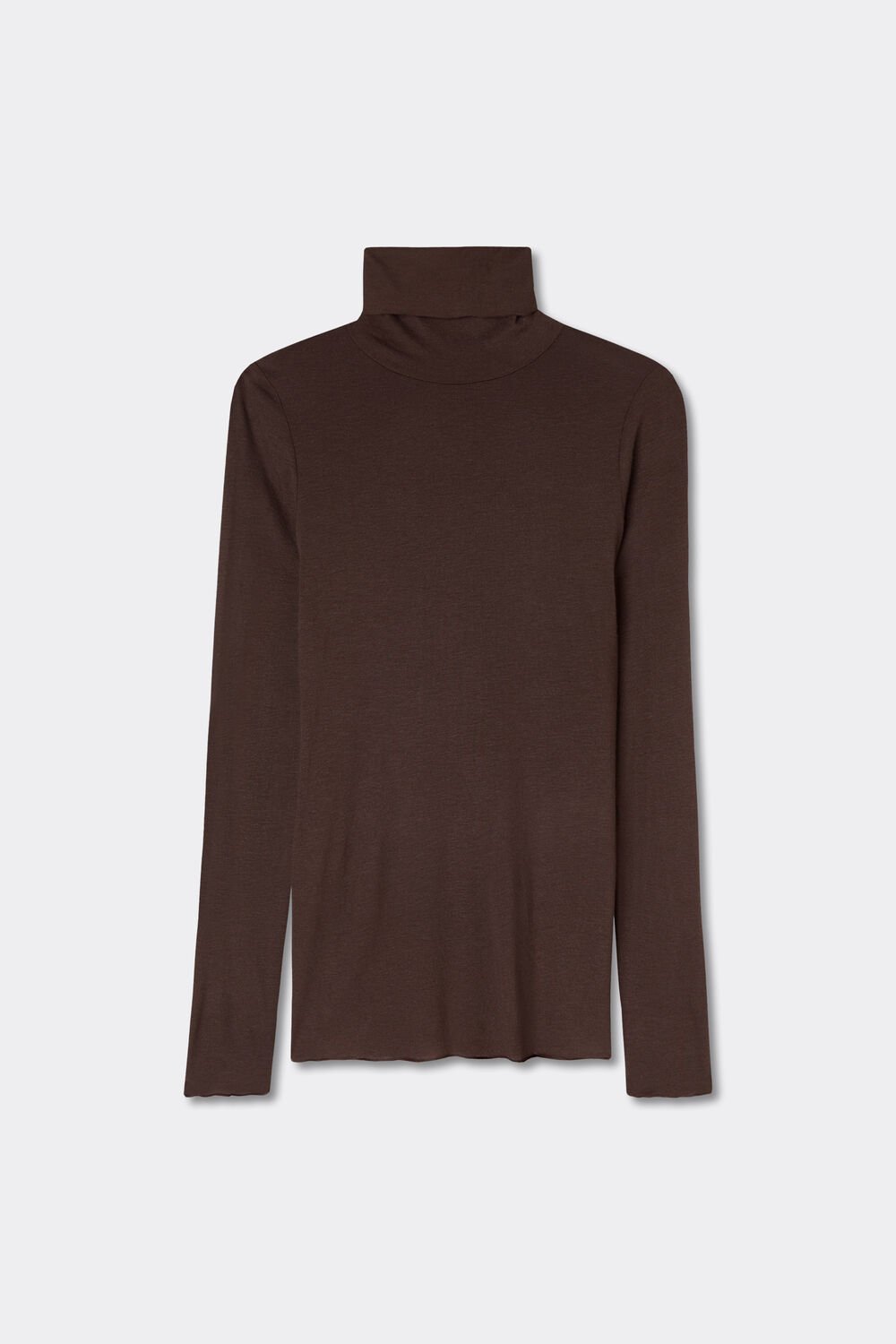 Blusa ultraleve de gola alta em modal e cashmere