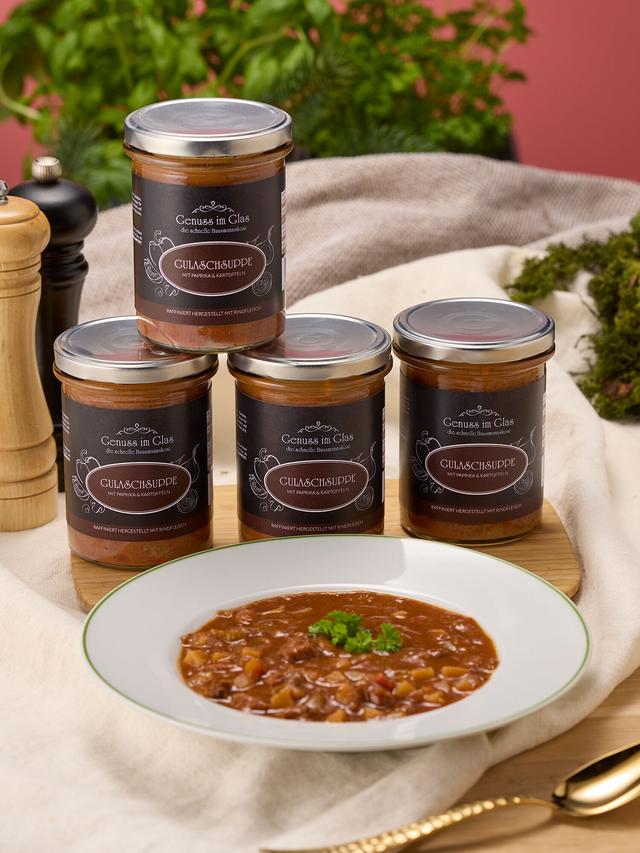 Genuss im Glas Gulaschsuppe 4er-Set