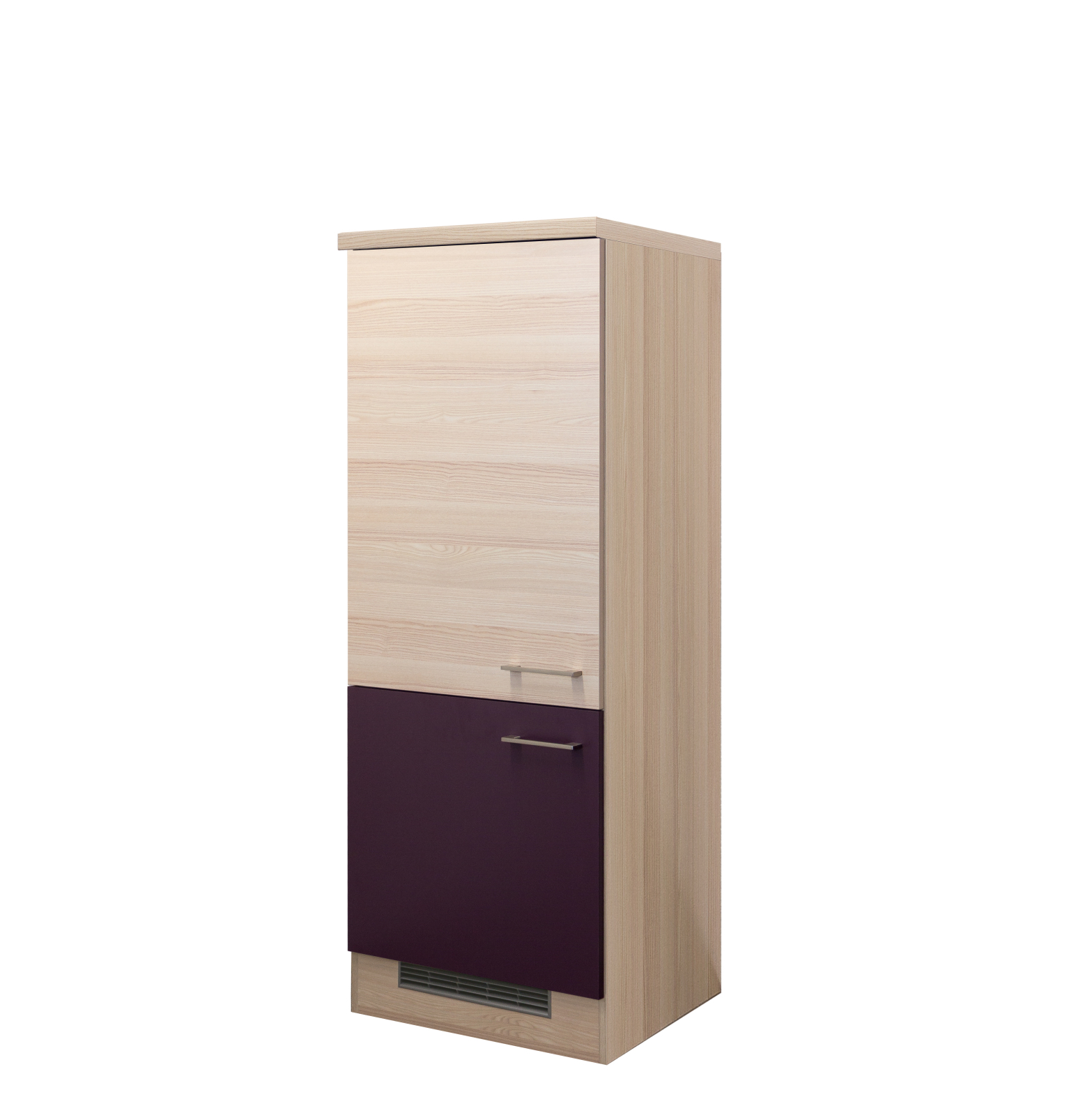 Demi-Kühlschrankumbau FOCUS - Akazie - Aubergine - 60 cm
