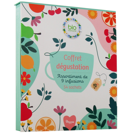 Nutrisanté Coffret dégustation 9 infusions bio - Idée cadeau