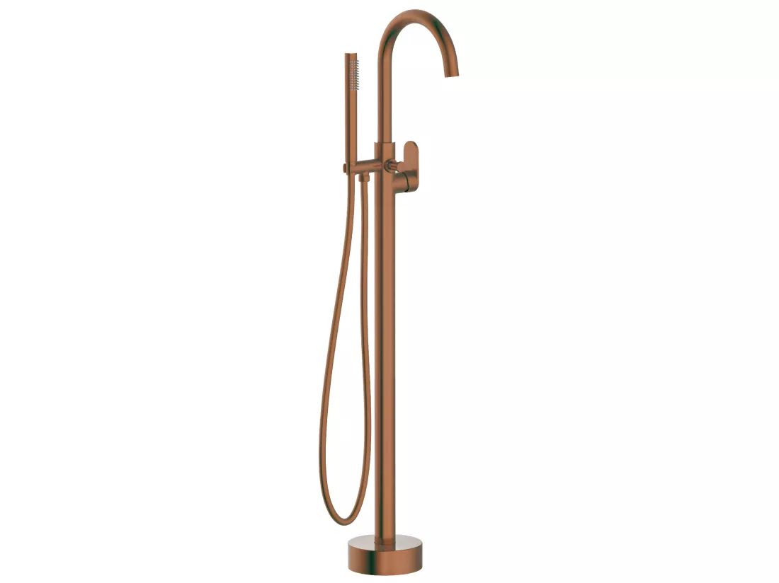 Charme II colonne de sol mécanique cuivre brossé pour baignoire ilot - Essebagno