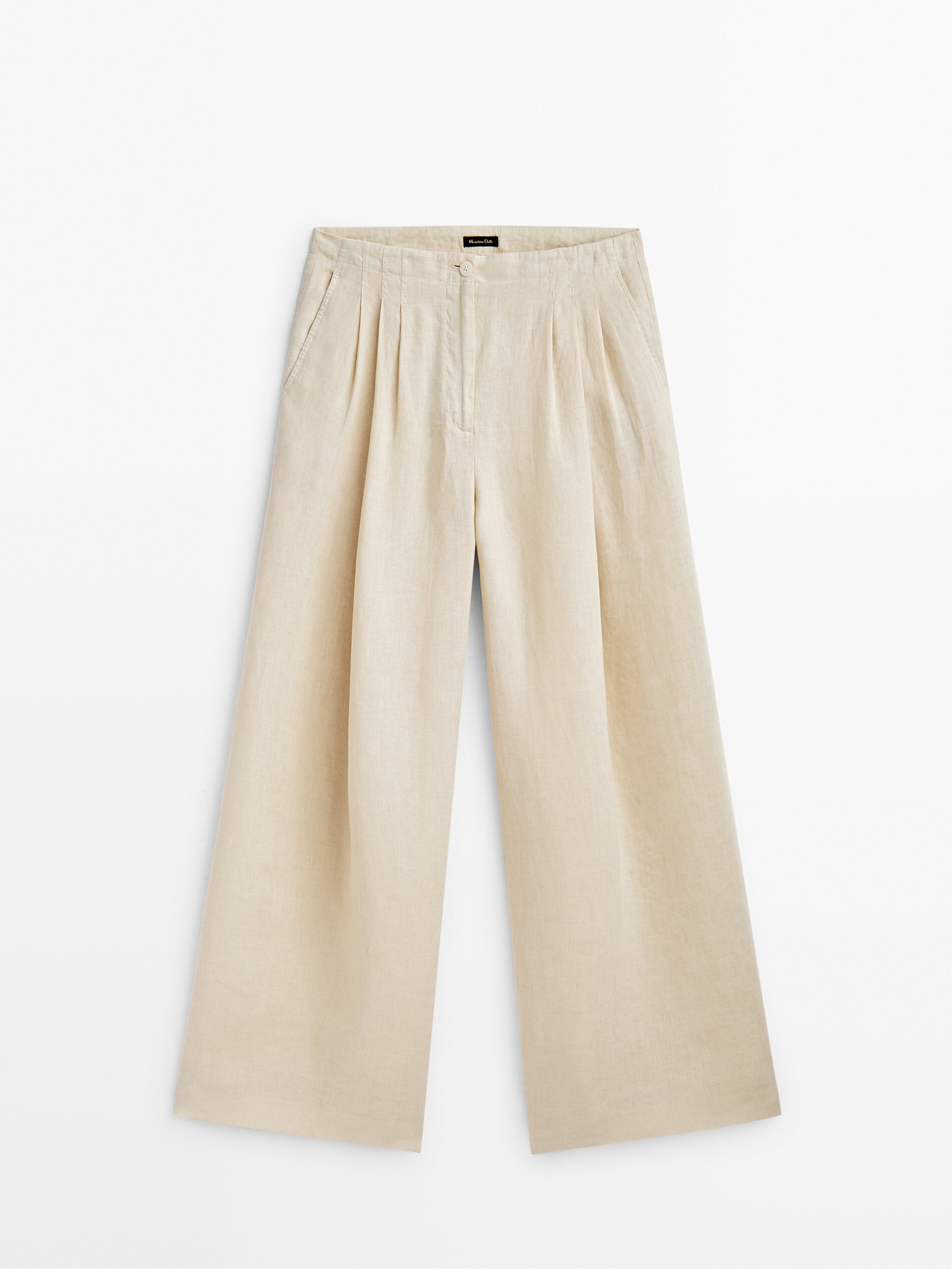 Conjunto de calça plissada 100% linho - Garbanzo