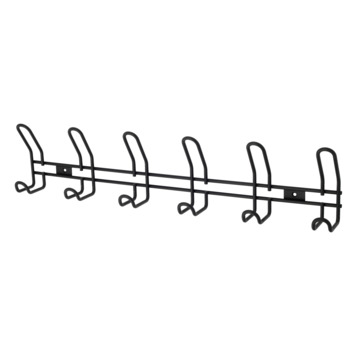 Kapstok 6 haken William zwart zamak 603 mm