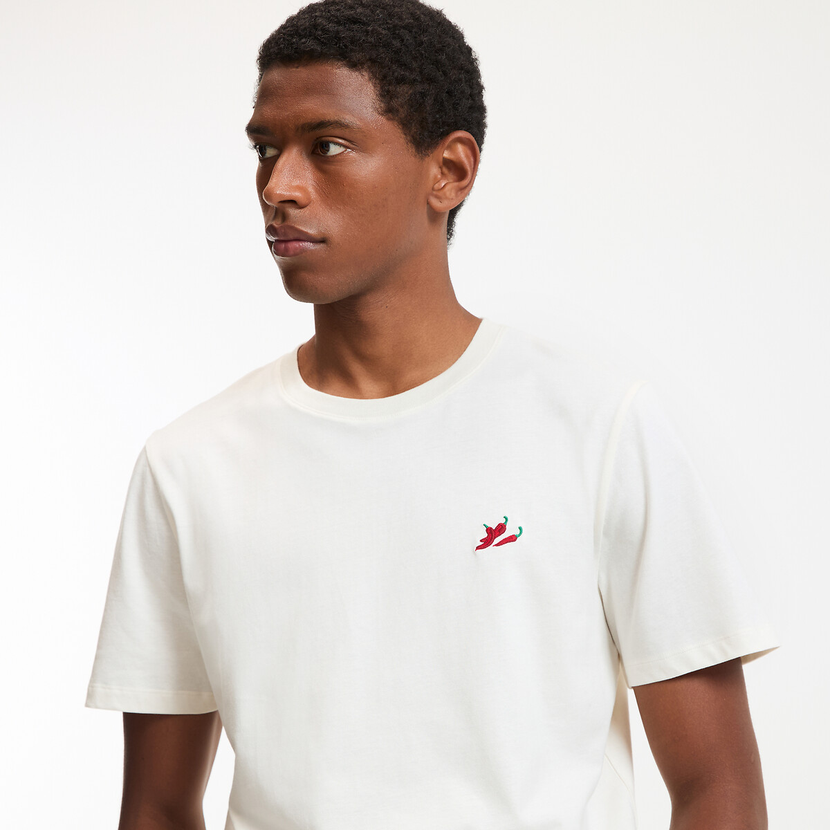 COLEÇÃO LA REDOUTE<br>Camiseta com gola redonda e mangas curtas