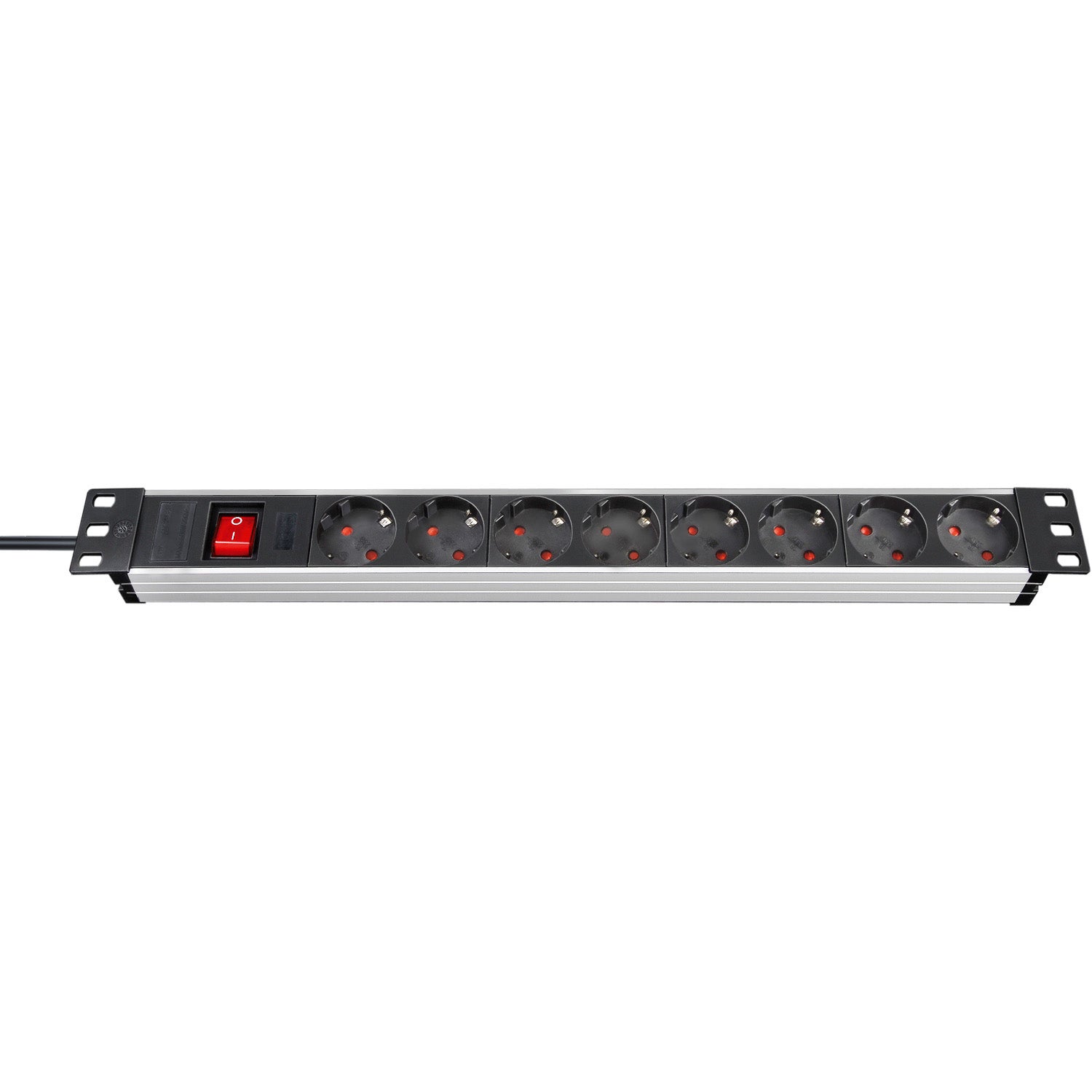 Brennenstuhl AluLine 19 inch stekkerdoos met schakelaar 8-voudig