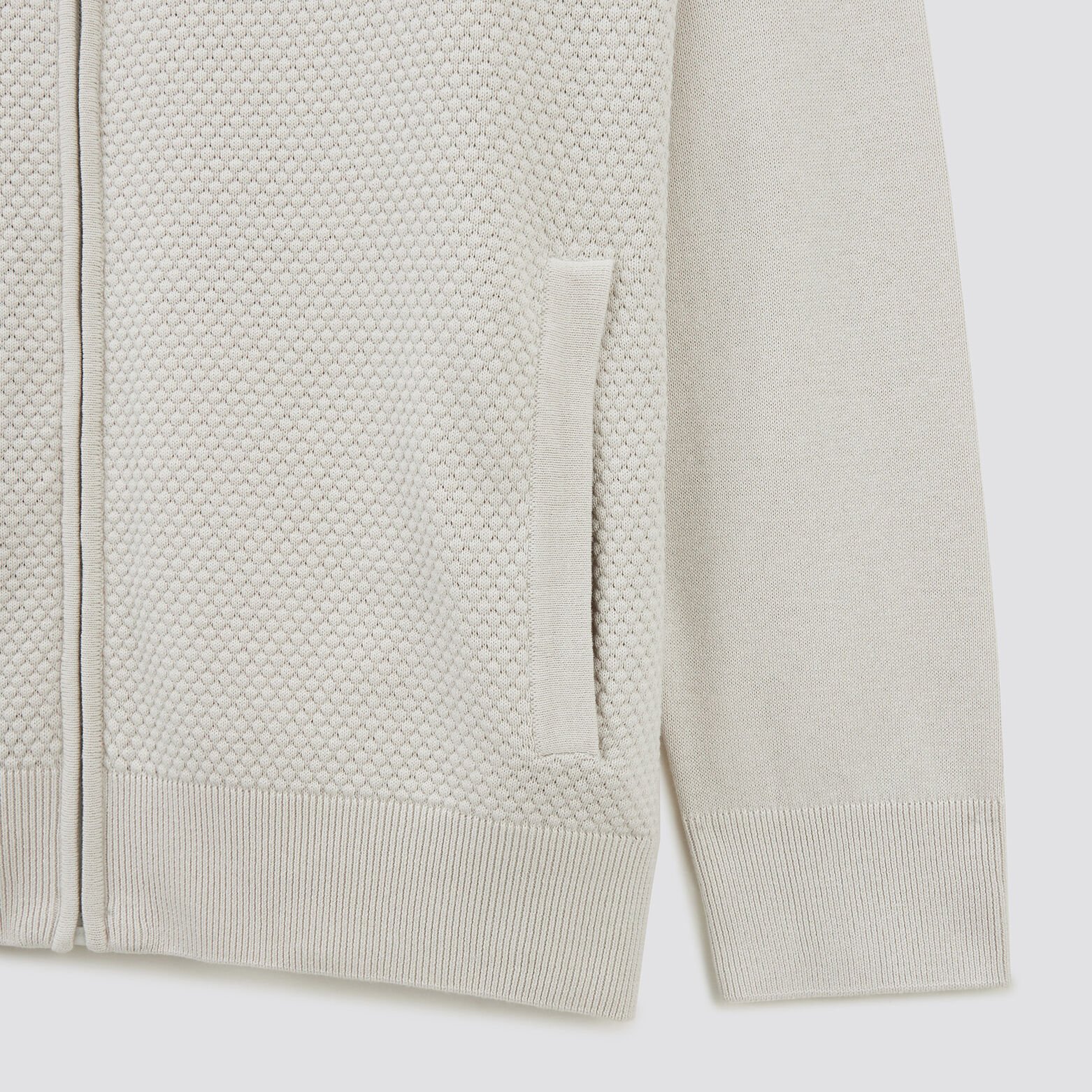 Gilet zippé uni Gris moyen