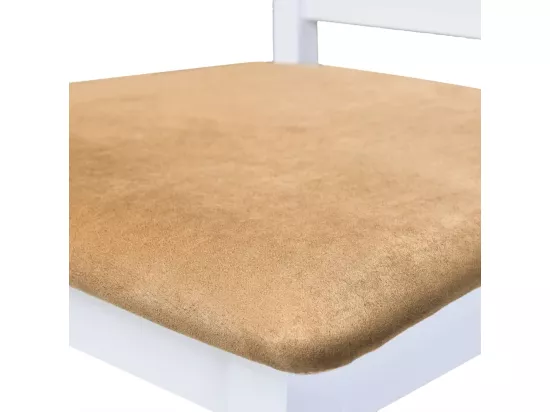 Table et chaises de bar 5 pcs Bois massif Marron et blanc