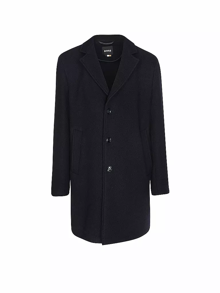 BOSS Wollmantel dunkelblau