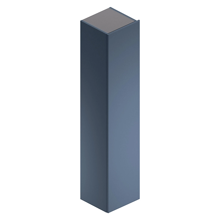 Colonne de salle de bains à suspendre Alba en mélaminé bleu mat L. 35 x l. 32 x H. 160 cm