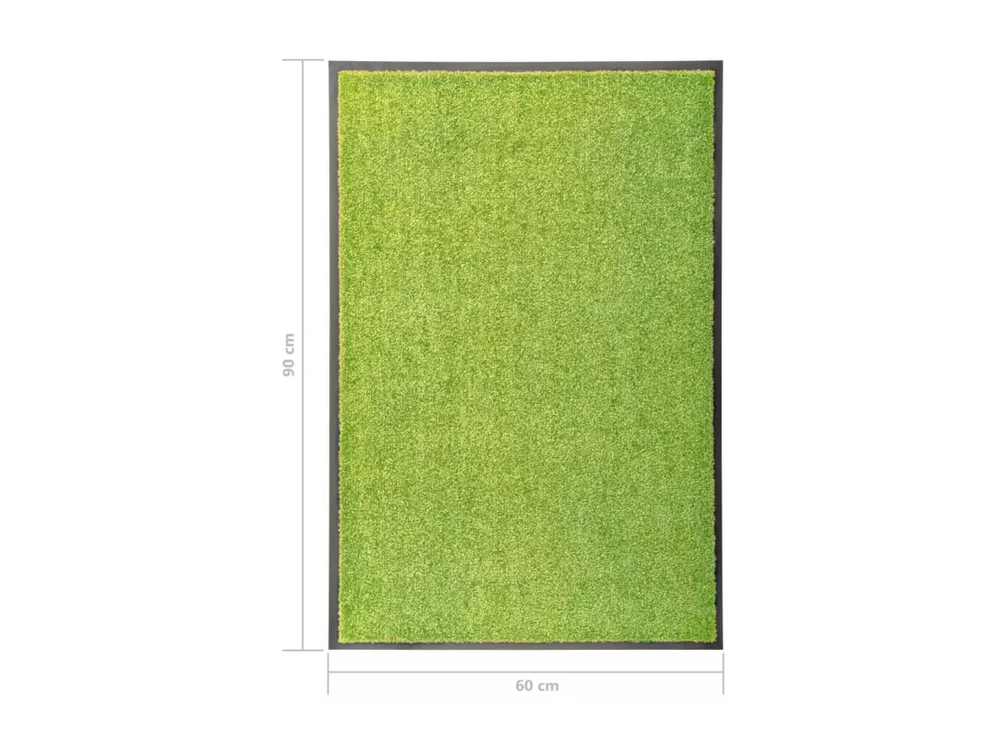Paillasson lavable Vert 60x90 cm