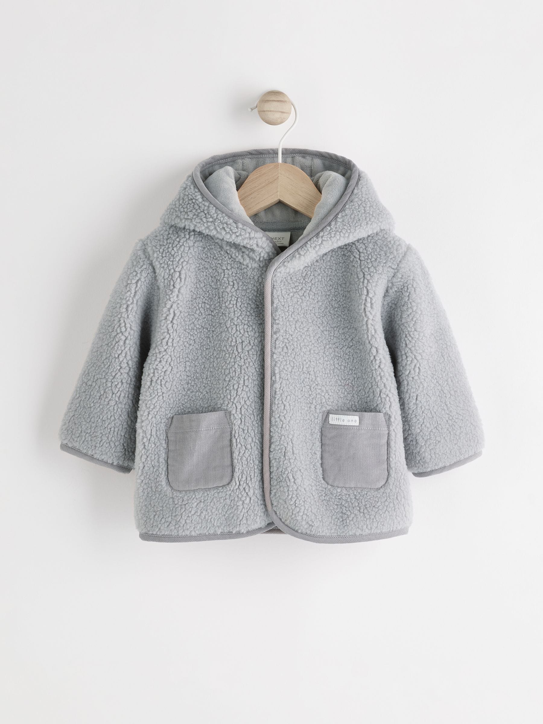 Grijze beer - Knusse Borg Fleece Babyjack