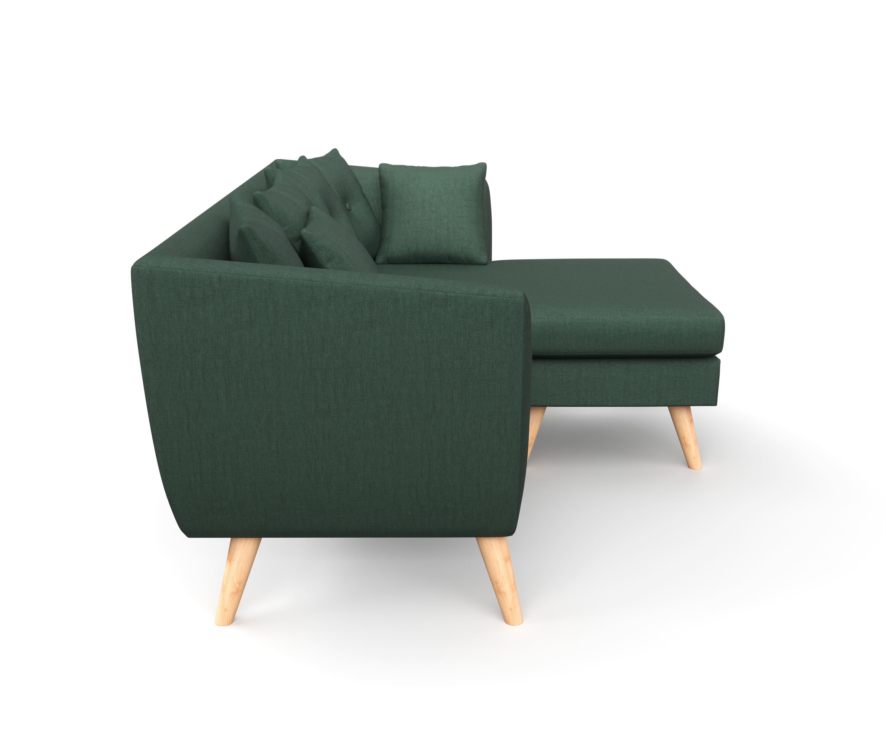 Ecksofa HAILY dunkelgrün