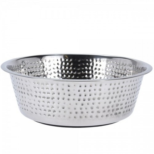 Alimentador para cães importado em aço inoxidável com bicos.