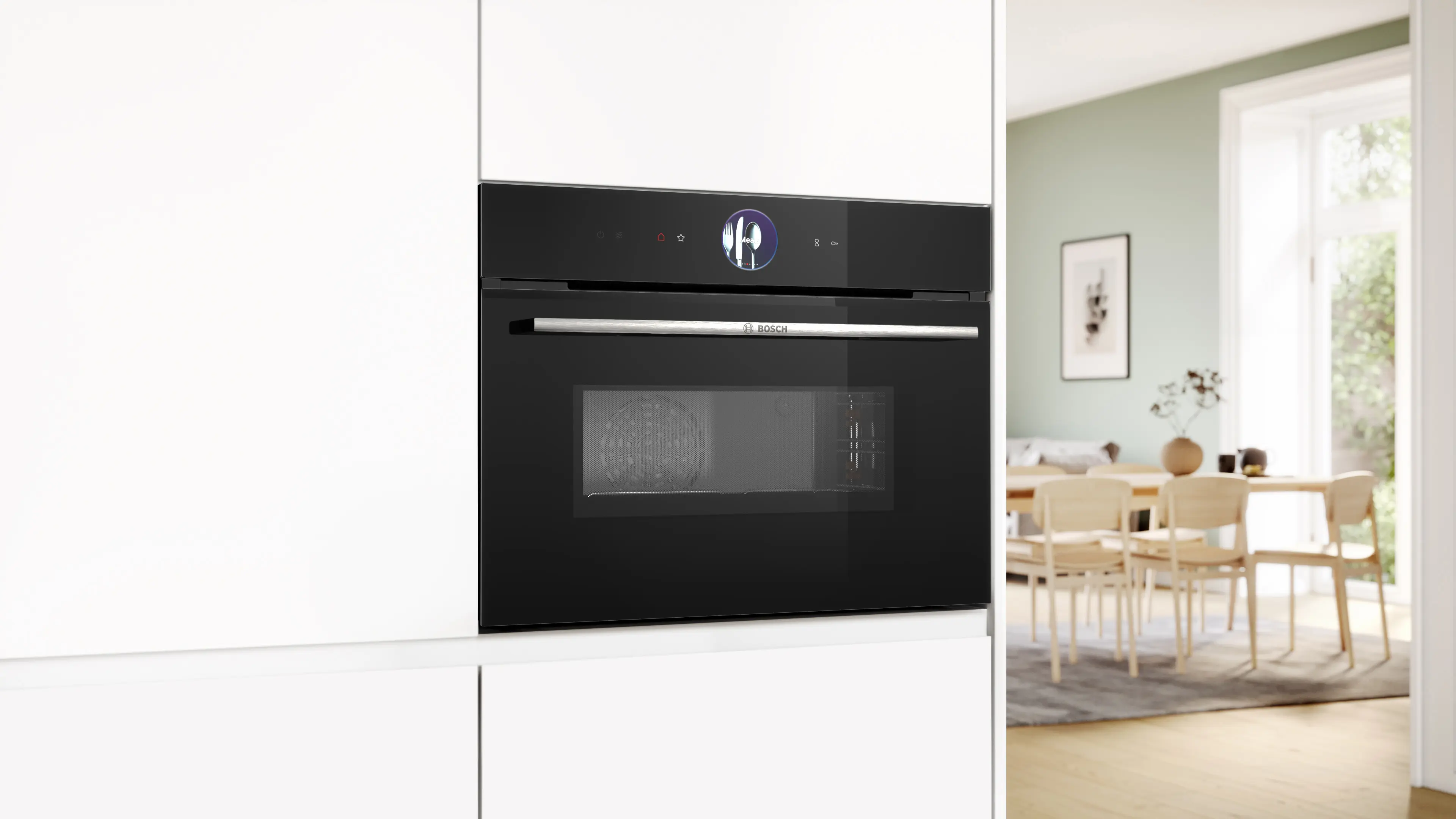 Serie 8 Compacte bakoven met magnetron 60 x 45 cm Zwart