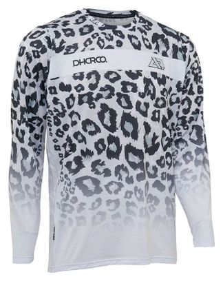 Maillot Manches Longues Dharco Signé Amaury Pierron Léopard Blanc